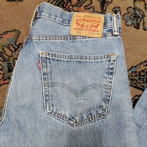 505 REGULAR FIT STRAIGHT LEG JEANS 34/36 - Picture 4 of 11